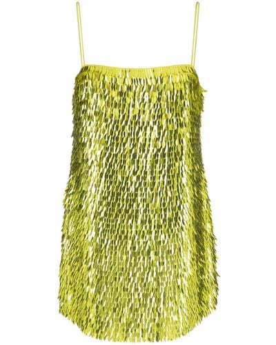 retroféte Mini-jurk Met Pailletten - Groen