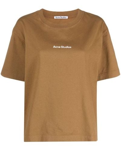 Acne Studios Logo-print T-shirt - Brown