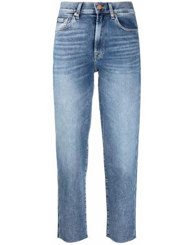 7 For All Mankind Straight Jeans - Blauw