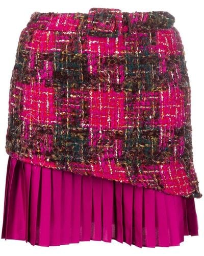 ANDERSSON BELL Boucle Pleated Skirt - Pink