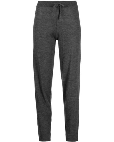 Cashmere In Love Fine-knit Drawstring-waist Pants - Gray