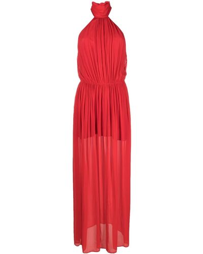 8pm Klassisches Sheer-Kleid - Rot