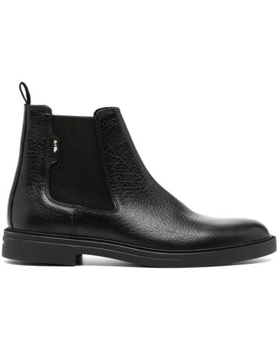 BOSS Leather Chelsea Boots - Black