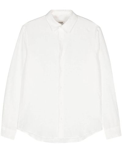 Sandro Button-up Linen Shirt - White