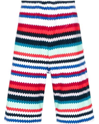 Missoni Zigzag-pattern Track Shorts - Red