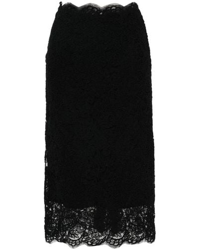 Ermanno Scervino Corded-lace Midi Skirt - Black