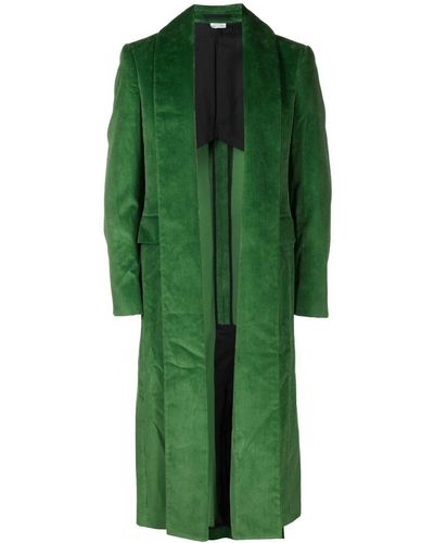Comme des Garçons Long Corduroy Overcoat - Green