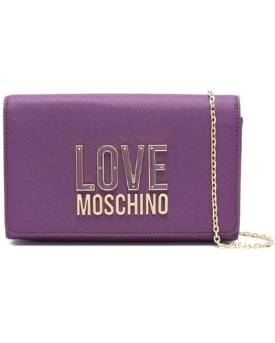 Love Moschino Umhängetasche mit Logo - Lila