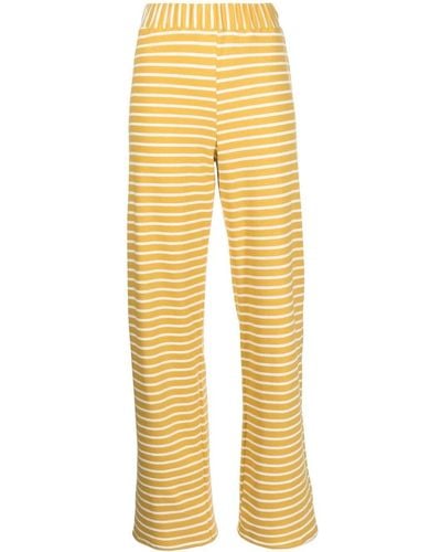 Bambah Striped Straight-leg Trousers - Yellow