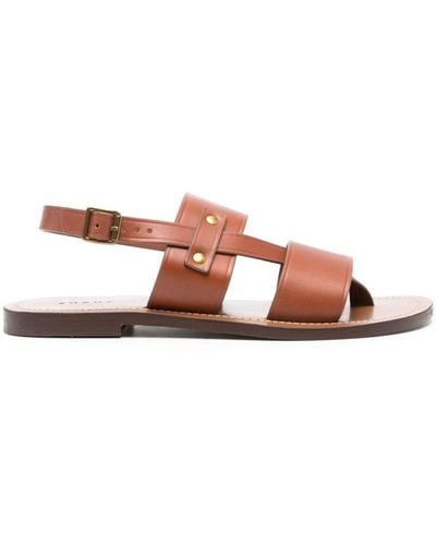 Soeur Amazonia Leather Sandals - Brown