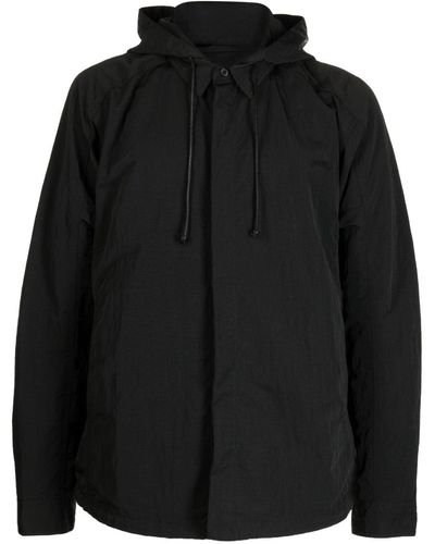 Juun.J Long-sleeve Hooded Shirt - Black