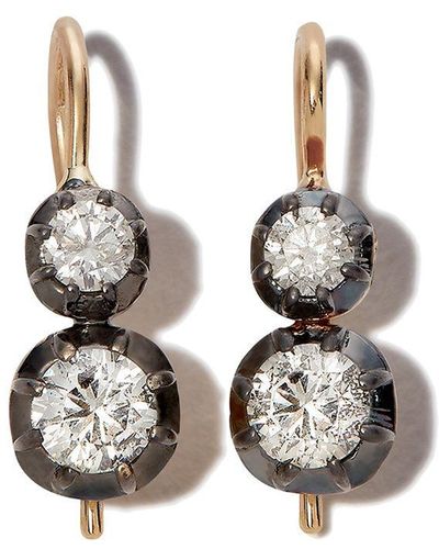 Jacquie Aiche Pendientes Sophia en oro amarillo de 14kt con diamante - Metálico