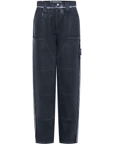 Dion Lee Laminated-finish Straight-leg Jeans - Blue