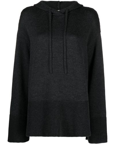 Totême Drawstring Hood Wool-blend Jumper - Black
