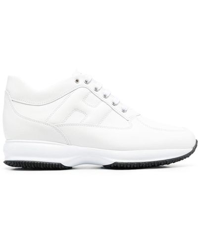 Hogan Interactive Leather Low-top Trainers - White