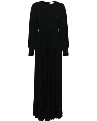 Nissa Pleated Maxi Dress - Black