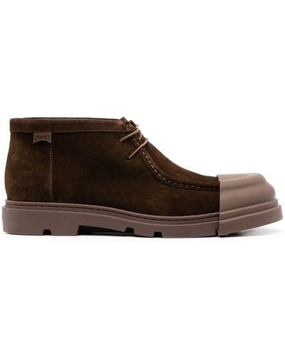 Camper Junction Panelled Lace-up Shoes - Brown