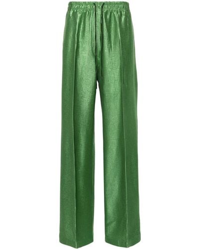 Christian Wijnants Picaia Corduroy-effect Trousers - Green