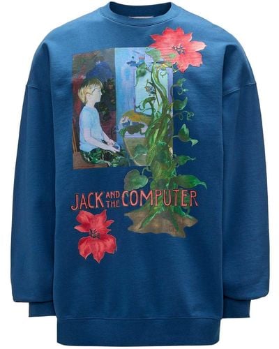 JW Anderson Sweater Met Print - Blauw