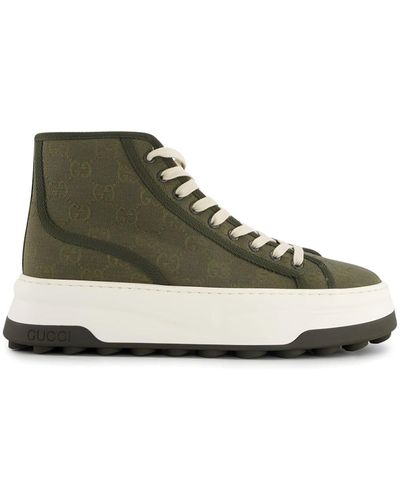 Gucci High-Top-Sneakers mit GG - Natur