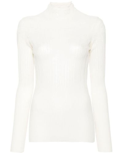 Bottega Veneta Jacquard Fine-knit Top - White
