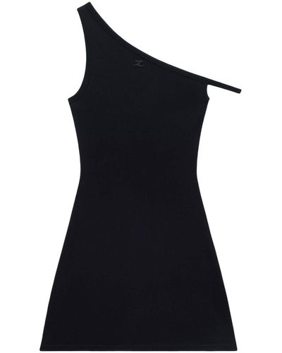 Courreges Irregular Asymmetrical Dress - Black
