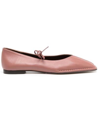 Alohas Sway Leather Ballerina Shoes - Pink