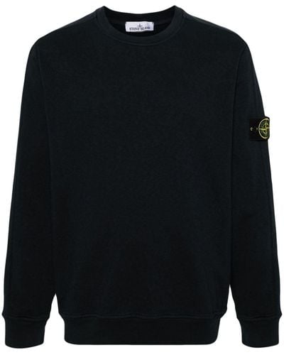 Stone Island Sweatshirt mit Kompass-Patch - Blau