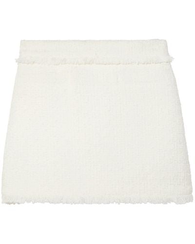 Proenza Schouler Tweed Knitted Mini Skirt - White