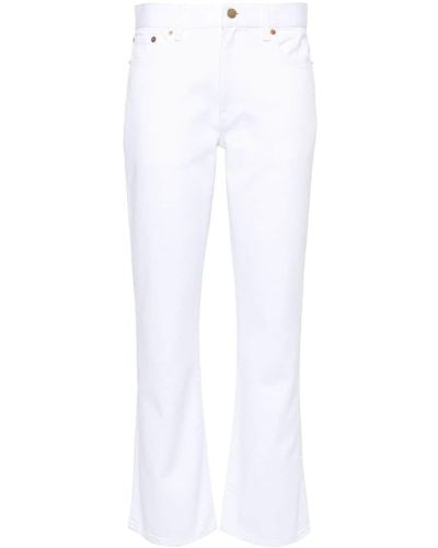 Valentino Garavani Halbhohe Bootcut-Jeans - Weiß