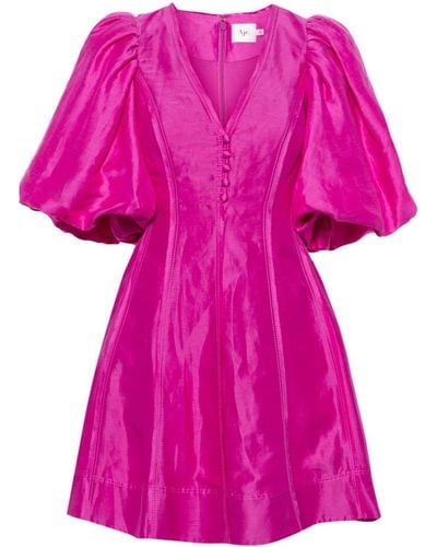 Aje. Dusk Puff Sleeve Mini Dress - Pink