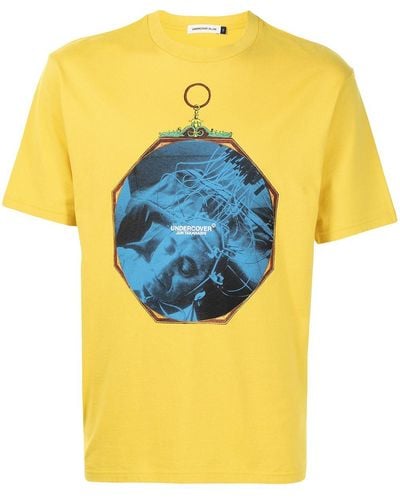Undercover T-Shirt mit grafischem Print - Gelb