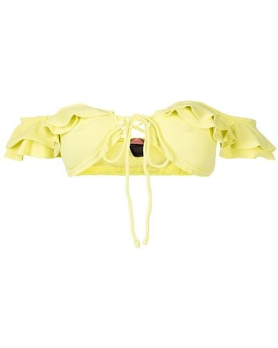 Clube Bossa Hopi Ruffled Bikini Top - Yellow