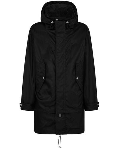 DSquared² Logo-print Hooded Coat - Black