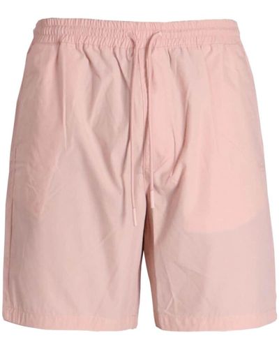 HUGO Dan Drawstring Cotton Shorts - Pink