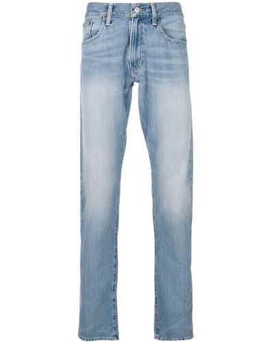 Polo Ralph Lauren Slim-fit Jeans Met Stenen Wassing - Blauw