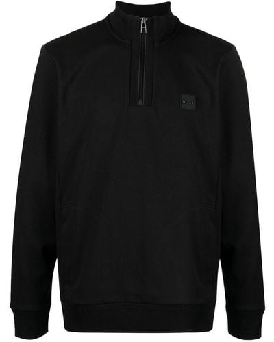 BOSS Half-zip Sweater - Black