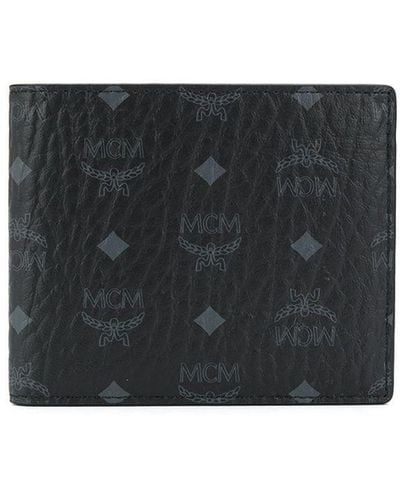 MCM Portafoglio bi-fold con stampa - Nero