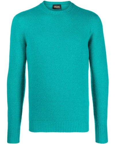 Drumohr Crew-neck Cashmere Sweater - Blue