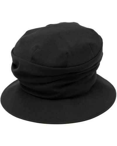 Yohji Yamamoto Draped Bucket Hat - Black