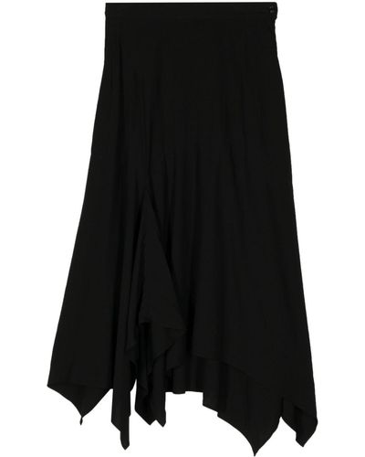 Y's Yohji Yamamoto Asymmetric High-waisted Skirt - Black