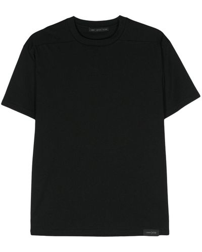 Low Brand T-Shirt mit Logo-Schild - Schwarz