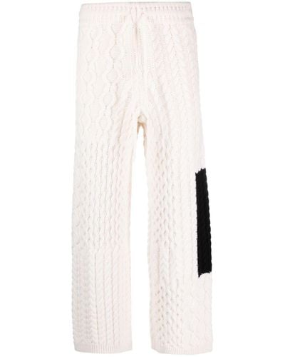 Nanushka Pantalon en laine à coupe droite - Neutre