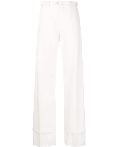 MM6 by Maison Martin Margiela High-waisted Flared Trousers - White