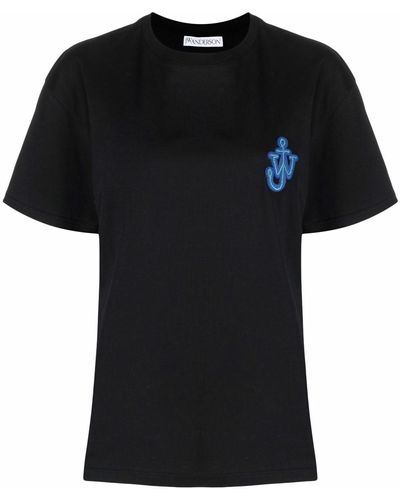 JW Anderson Anchor Logo-patch T-shirt - Black