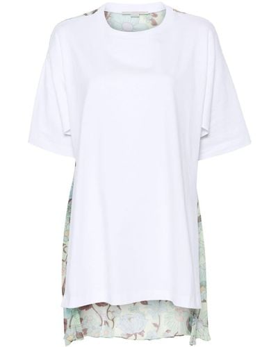 Stella McCartney T-Shirt mit Blumen-Print - Weiß