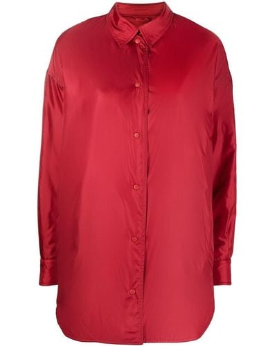 Aspesi Giacca-camicia con bottoni automatici - Rosso