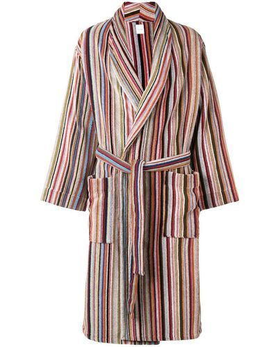 Paul Smith Striped Belted Bathrobe - Multicolor
