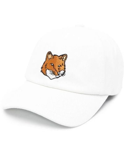 Maison Kitsuné Hut mit Fuchs-Motiv - Weiß