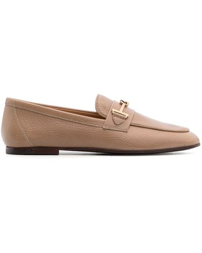 Tod's Loafer mit Logo-Schild - Braun